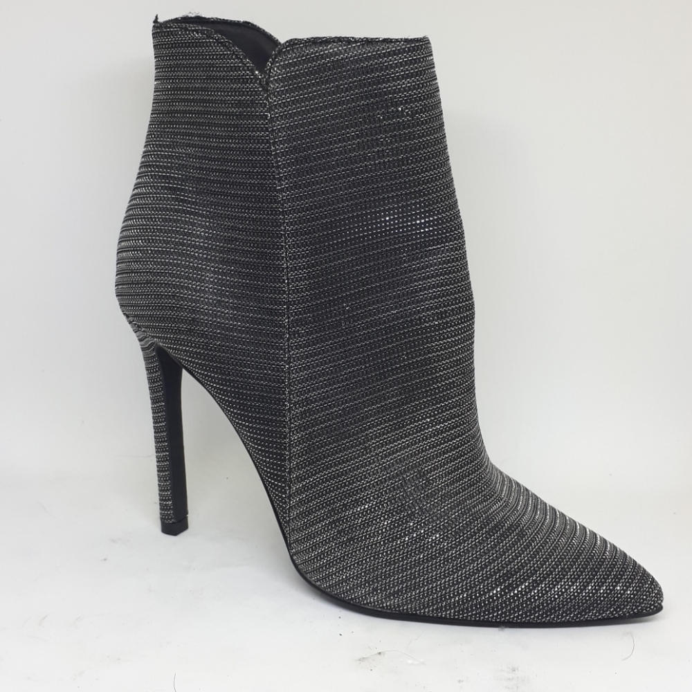 Silver metallic ankle booties - Picture 1 of 7